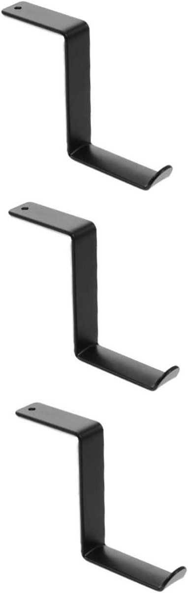 Koptelefoon Houder - Headset Hanger - Bureau Organisatie - Metaal Constructie - 3 Stuks - Zwart