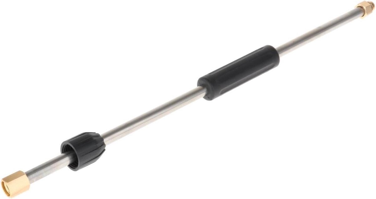 Verlengstuk Hogedrukreiniger - Sproeikop slang - Auto Reinigen - Roestvrij Staal - 50 cm - Zilver