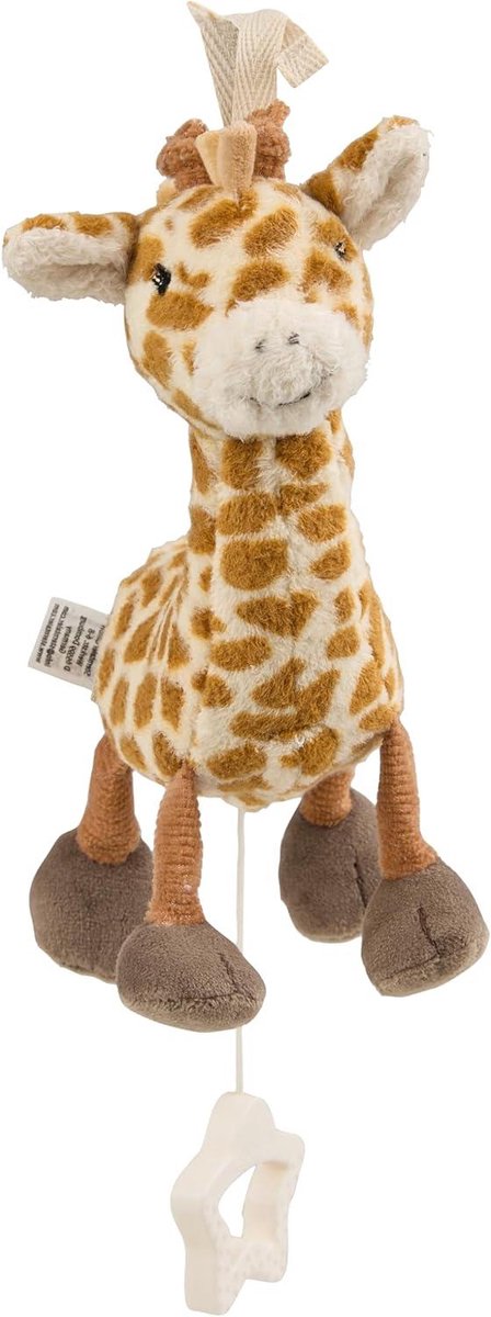 Muziekdoos Giraf - Knuffel Speelgoed - Baby Slaaphulp - Wasbaar Na Verwijderen Speelwerk - 20 x 15 x 7 cm