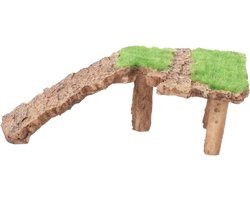 Reptielen Zonneplatform - Rustplek Aquarium - Schildpadden Zonnebaden - Levensgetrouw Harsontwerp - 15x8.5x4 cm - Natuurlijk