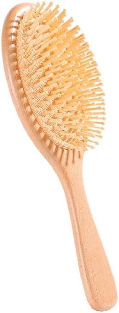 Houten Kam - Hoofdhuid Massage - Dagelijks Gebruik - Vermindert Klitten - 17 x 5 cm - Houtkleur