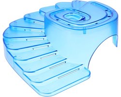 Schildpad Terras - Klimplatform Reptiel - Zonnebaden Schildpad - Gelaagd Ontwerp - 26 x 22 x 8.5 cm - Blauw