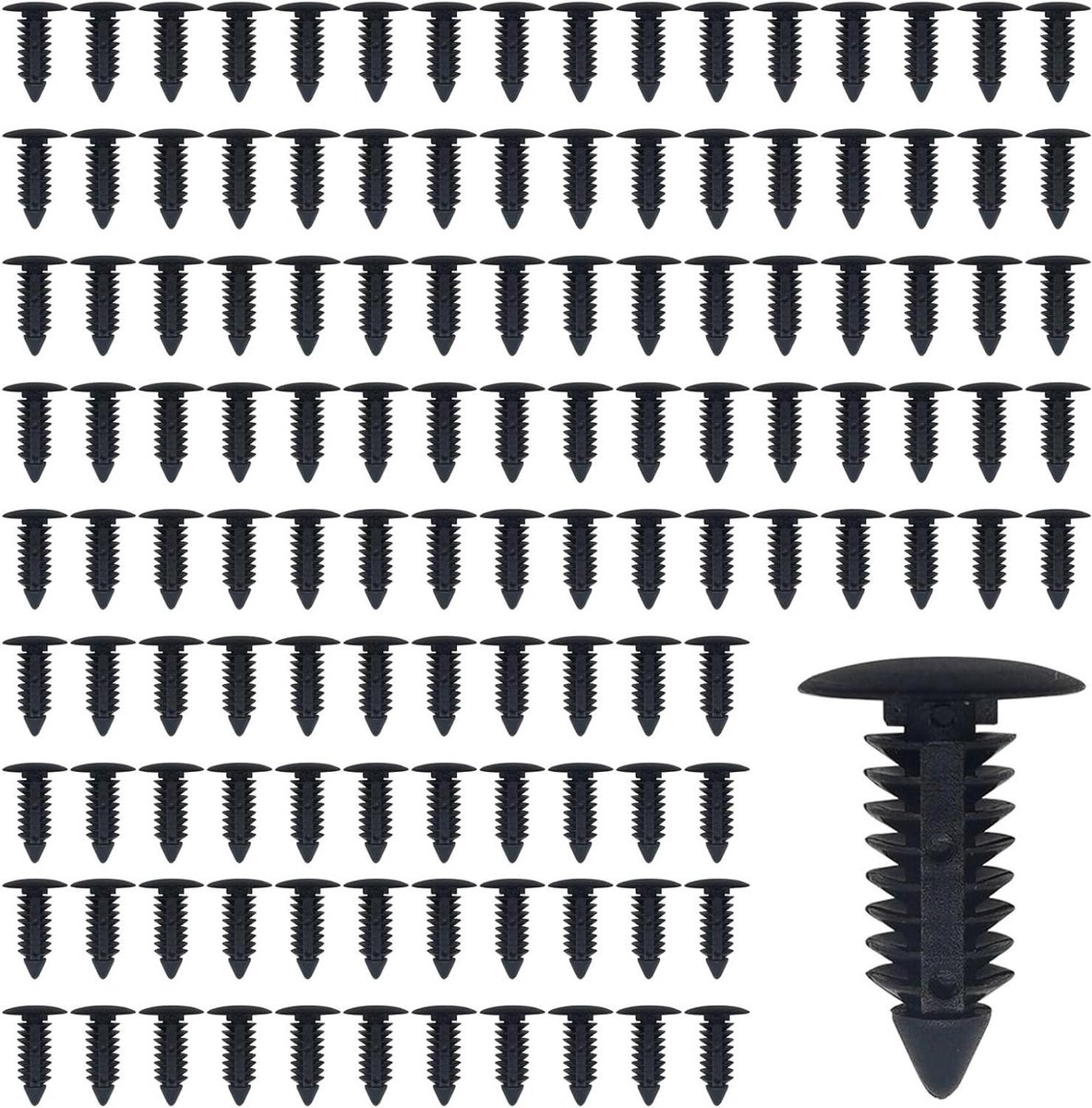 Honingraat Pins - Graveer Accessoires - Precisie Graveren - Duurzaam Kunststof Materiaal - 100 Stuks - Zwart