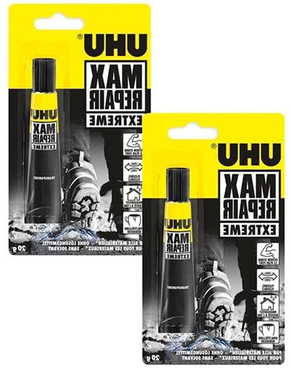 Extreme Lijm - Universele Reparatie - Klusjes Klaren - Oplosmiddelvrij - 20 Gram - Zwart