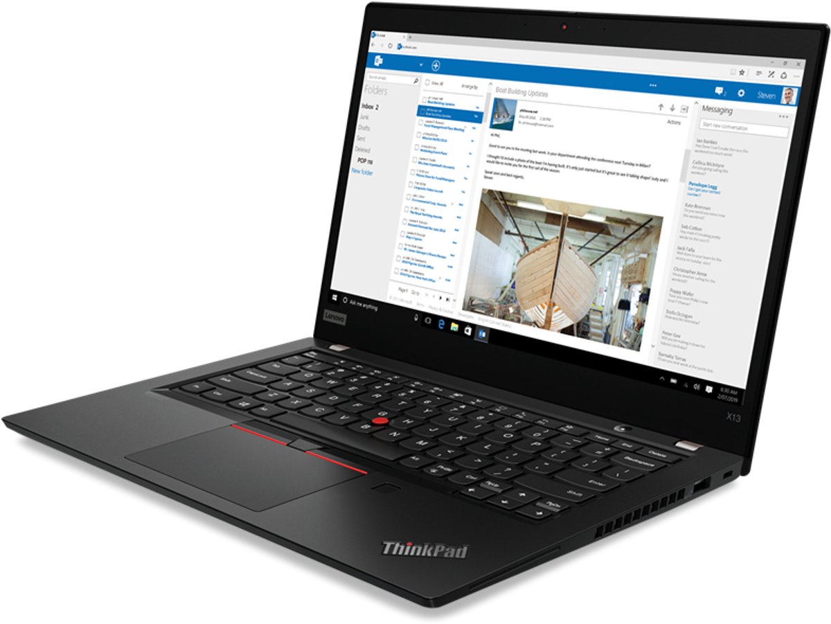 Lenovo ThinkPad X13 AMD Ryzen™ 3 PRO 4450U Laptop 33,8 cm (13.3") HD 8 GB DDR4-SDRAM 256 GB SSD Windows 11 Pro Zwart thumbnail 3