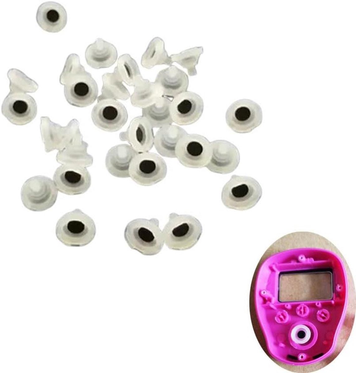 Vinger Teller Onderdelen - Knop Vervanging - Telfunctie Herstellen - Geleidend Rubber - 30 Stuks - Wit