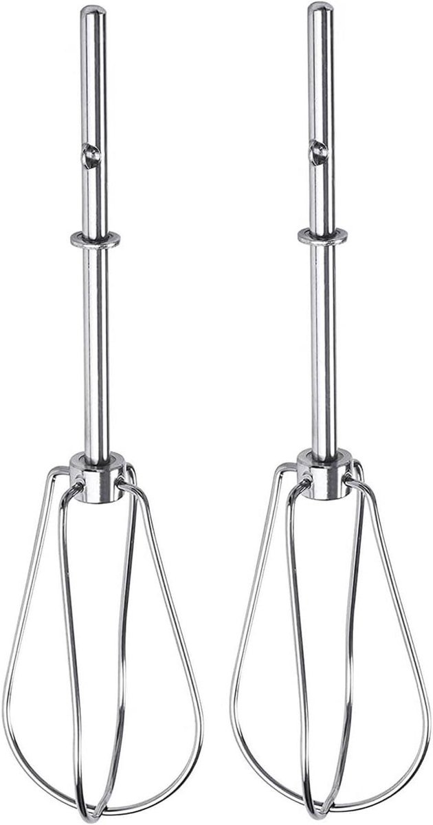 Mixer Accessoires - Kloppers Set - Bakken en Klussen - Roestvrij Staal - 2 Stuks - Zilver
