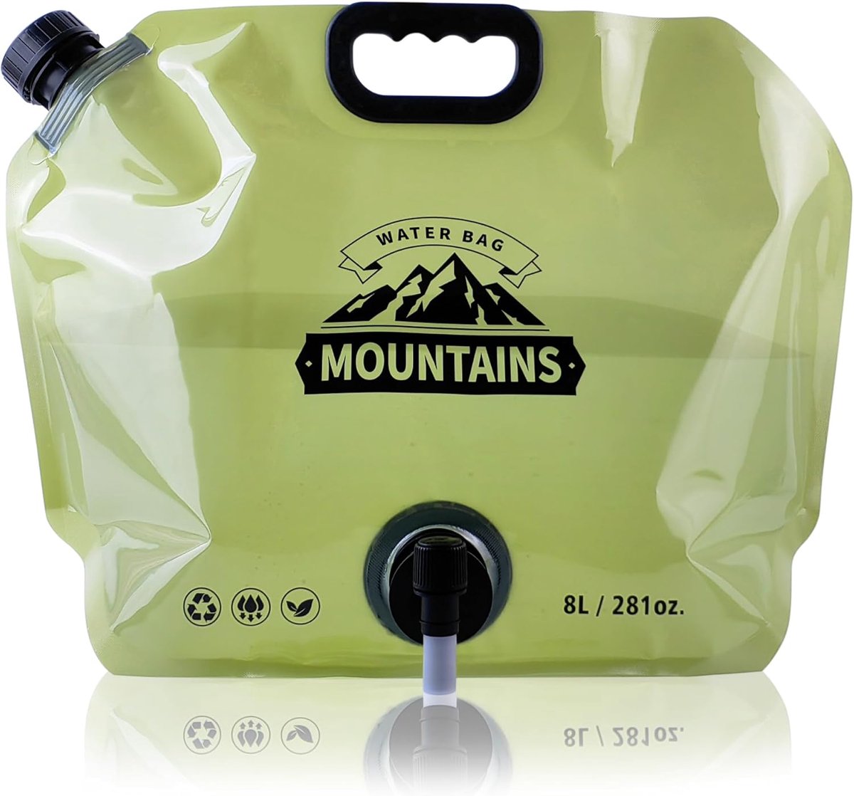 Drinkzak voor kamperen 8 liter opvouwbare draagbare drinkzak met kraan herbruikbaar voor wateropslag nooddrinkzak voor buitenactiviteiten en wandelen