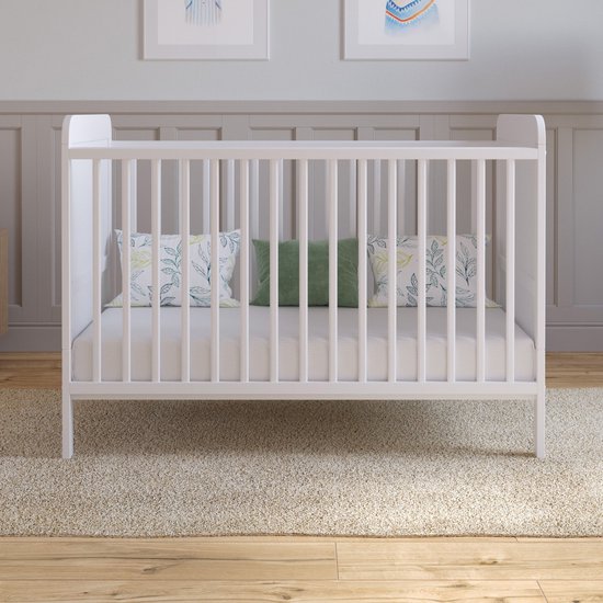 Love For Sleep Babybedje 2-in-1 – Meegroeibed 120x60 cm – Inclusief GOWOLL Koudschuimmatras – Massief Grenenhout – Wit