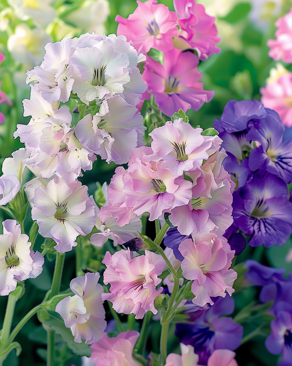 3 sets - Zomerviolier Zaden Gemengd Matthiola Incana Eenjarig