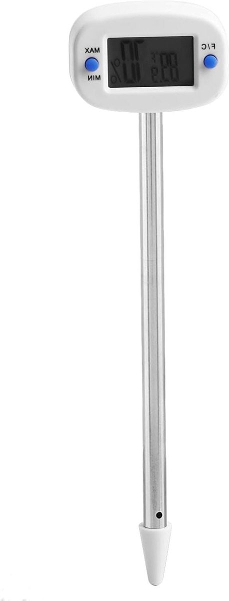 Digitale Bodemhygrometer - Bodemvochttester Vochtigheidstester - Planten Verzorgen - Directe Aflezing - 4 cm - Wit