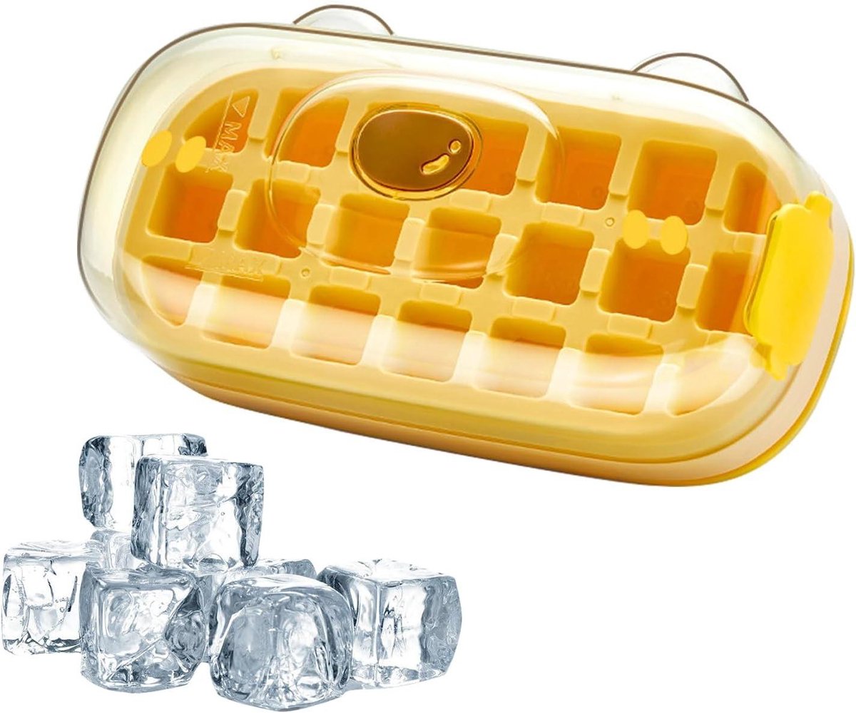IJsblokjes Flesbeker - IJsblokjesmaker Beker - Dranken Koelen - Dubbele Gebruiksfunctie - M - Geel