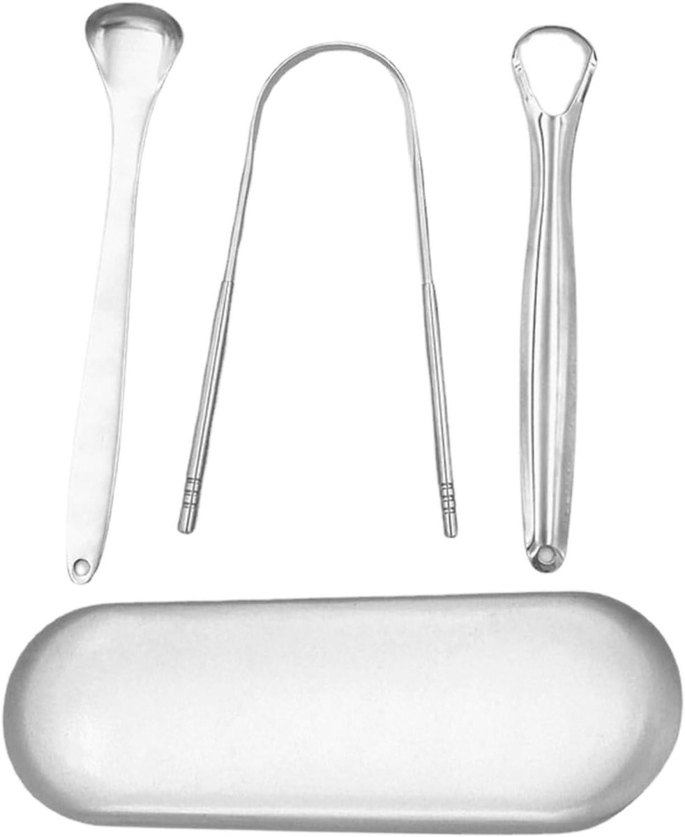 Tongschraper - Tongreiniger Mondverzorging - Frisse Adem - Roestvrij Staal - 183 x 17 x 3 cm - Zilver