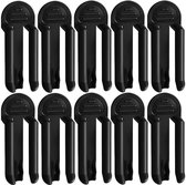 Prullenbak Clips - Afvalzak Klem - Afvalzakken Bevestigen - Anti-slip Ontwerp - 8 x 3 cm - Zwart