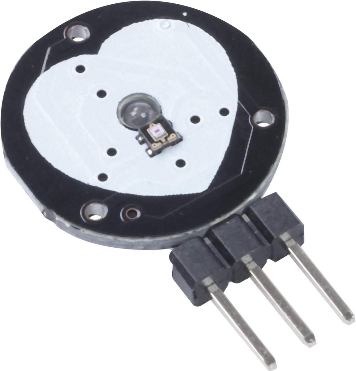 Hartslagsensor - Pulssensor - Projectontwikkeling - Plug-and-play - 4 x 4 x 0.8 cm - Zwart/Rood