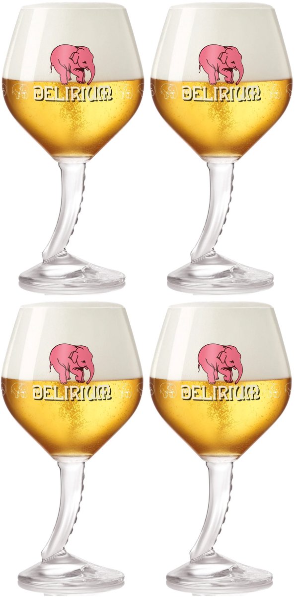 Delirium Bierglazen op Voet 330 ml - 4 stuks