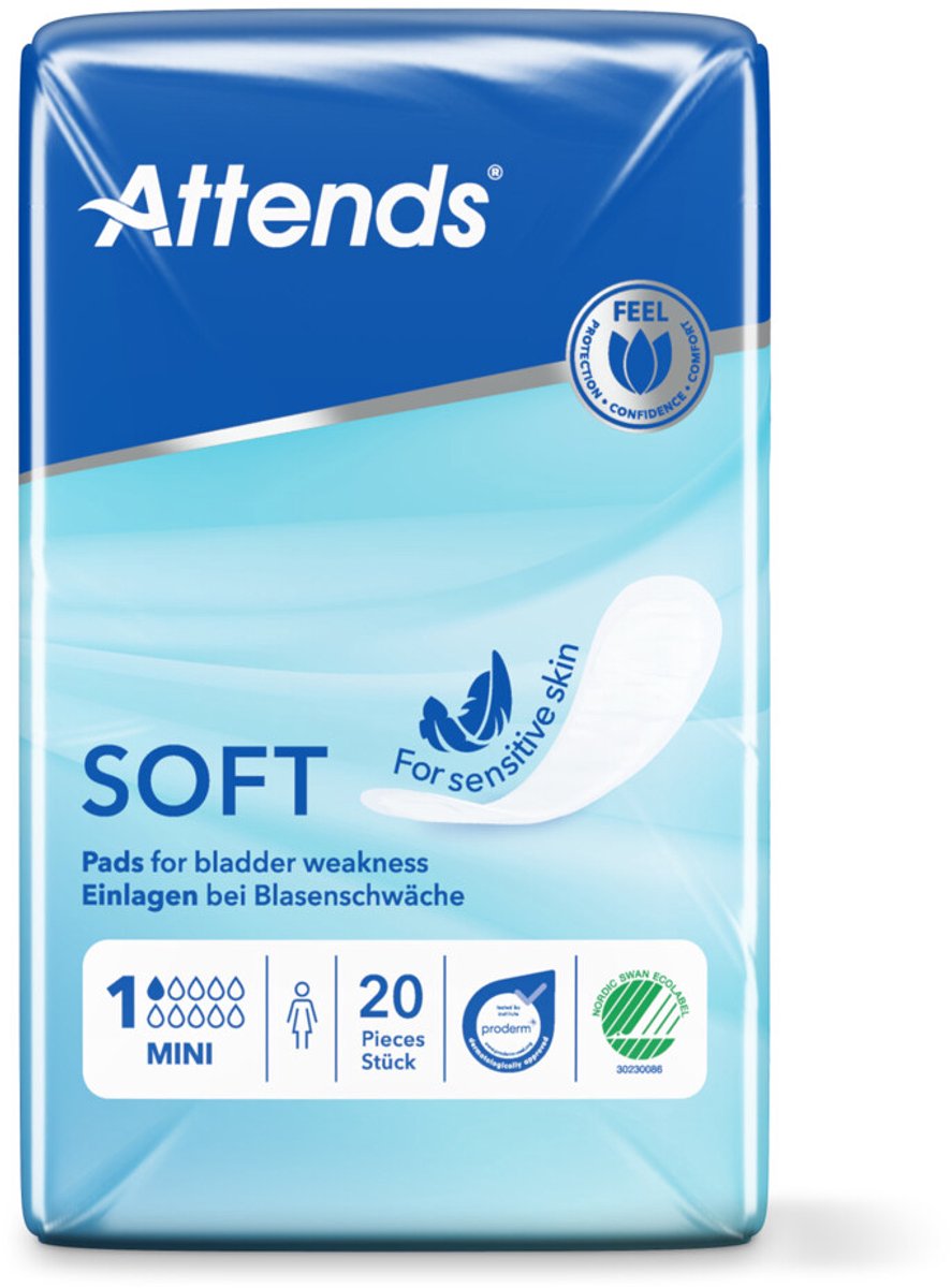 Attends Soft 1 Mini - 12 pakken van 20 stuks