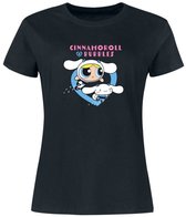 Hello Kitty Hello Kitty & Powerpuff Girls - Cinnamoroll X Bubbles Dames T-shirt - zwart - L