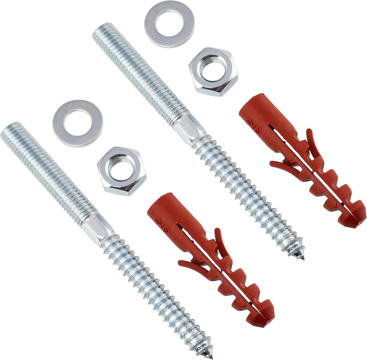 Montageset Schroeven - Bevestigingsbouten - Sanitair Ophangen - Inclusief Pluggen - M10x120 mm - Metaal