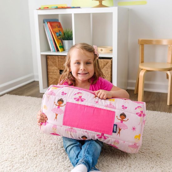 Slaapmat met kussen - Kinder slaaprol - Opvang en school - Inclusief ingebouwd kussen - 127 x 50 cm — afbeelding 2