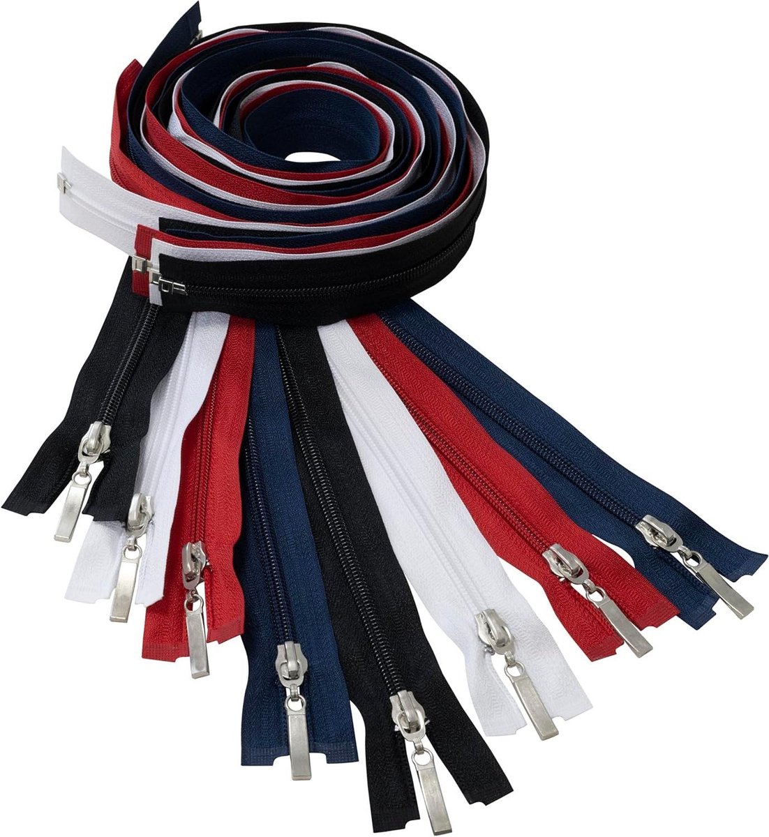 Spiral Ritssluitingen Set - Naairitssluitingen N°5 - Handgemaakte Creaties - Met Decoratieve Zipper - 80 cm Lengte - Meerdere Kleuren