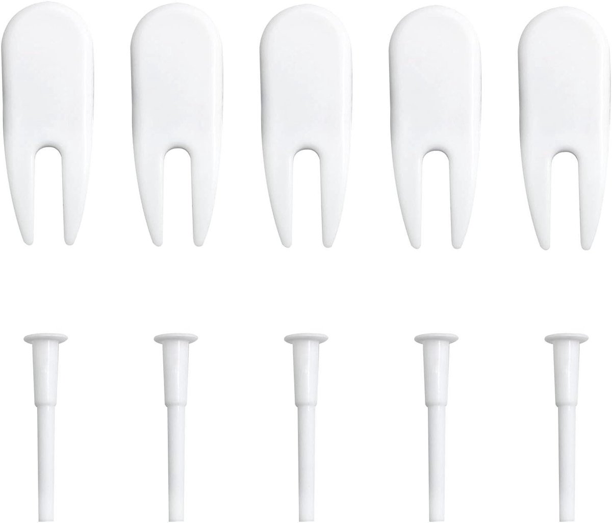 Bal Stopper Set - Vervangingspluggen - Fitness Bal Onderhoud - Inclusief Trekker - 5 Stuks - Wit