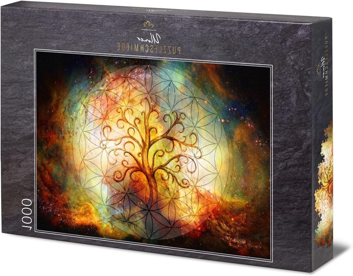 Levensboom Puzzel - Wereldboom Kosmos - Ontspannend Puzzelen - Premium Kwaliteit - 1000 Stukjes - Multicolor