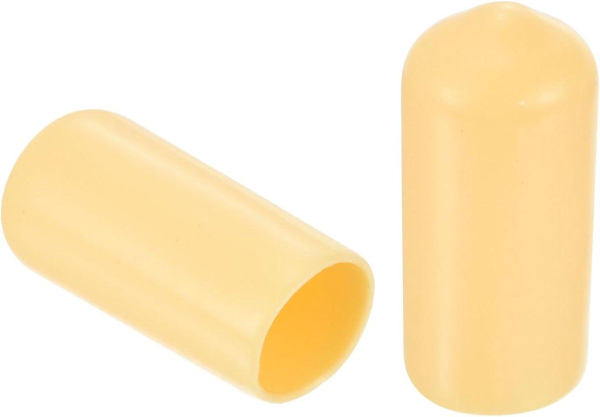 Rubberen doppen - Eindkappen afsluitdoppen - Meubels beschermen - Flexibel vinyl materiaal - 10 mm binnendiameter - Beige