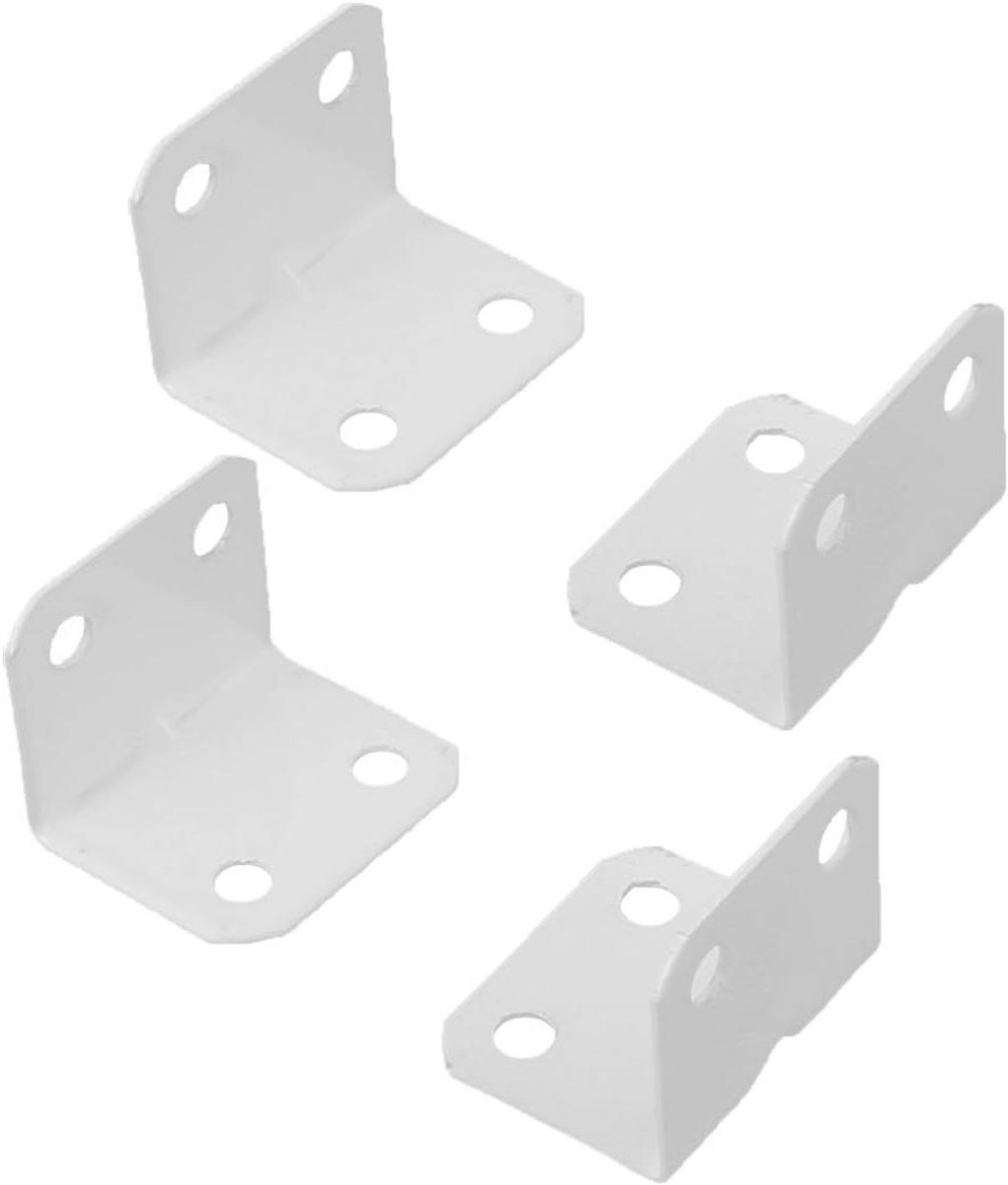Hoekbeugels - L-vormig metaal - Meubel verstevigen - Wit L-vormig design - 4 stuks - Wit