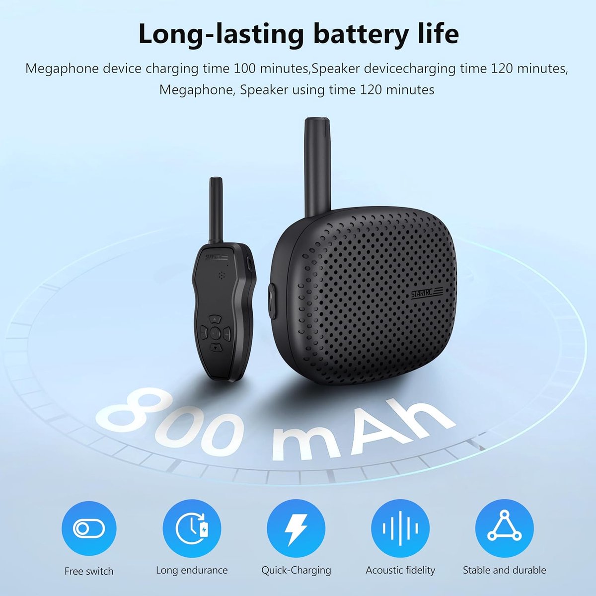 STARTRC Drone-megafoon voor mavic 3-serie, Air 3S, Mavic 2, Pro, Avata en Holy Stone drone, RC Quadcopter, universele draagbare storingsvrije real-time luidspreker – foto 4