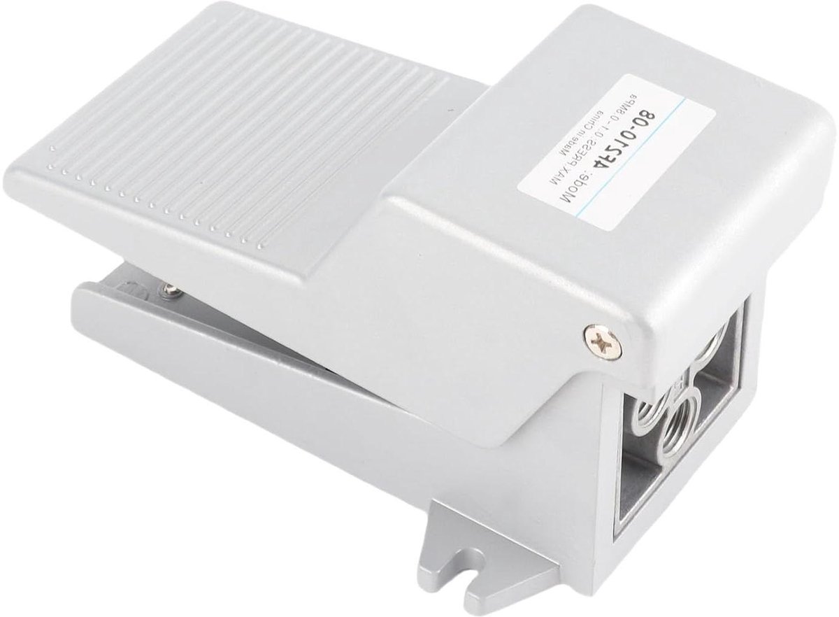Dailygoods- Voetklep Pneumatisch - Voetschakelaar - Terugslagklep - Vloerschakelaar - Aluminium - Energie-besparend