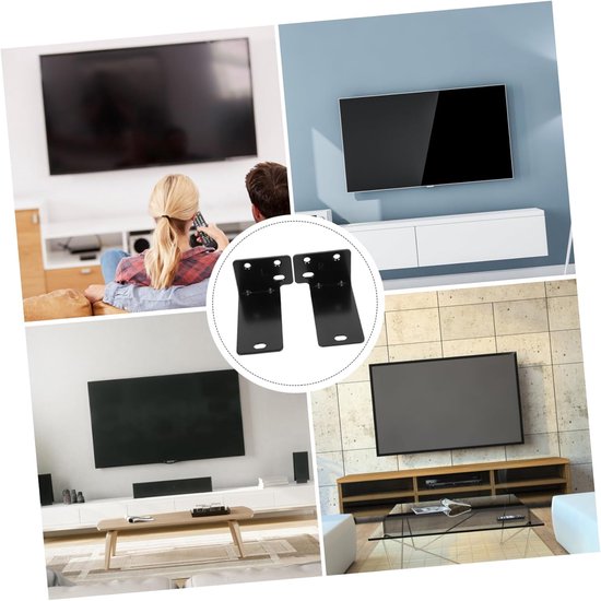Gatuida Universal Floating Wall Shelf Soundbar Wall Bracket Soundbar For Under TV Wall Mounts For Soundbars Soundbar Bracket Soundbar Shelf TV Stands Loudspeaker Stand Metal van Merkloos — afbeelding 4
