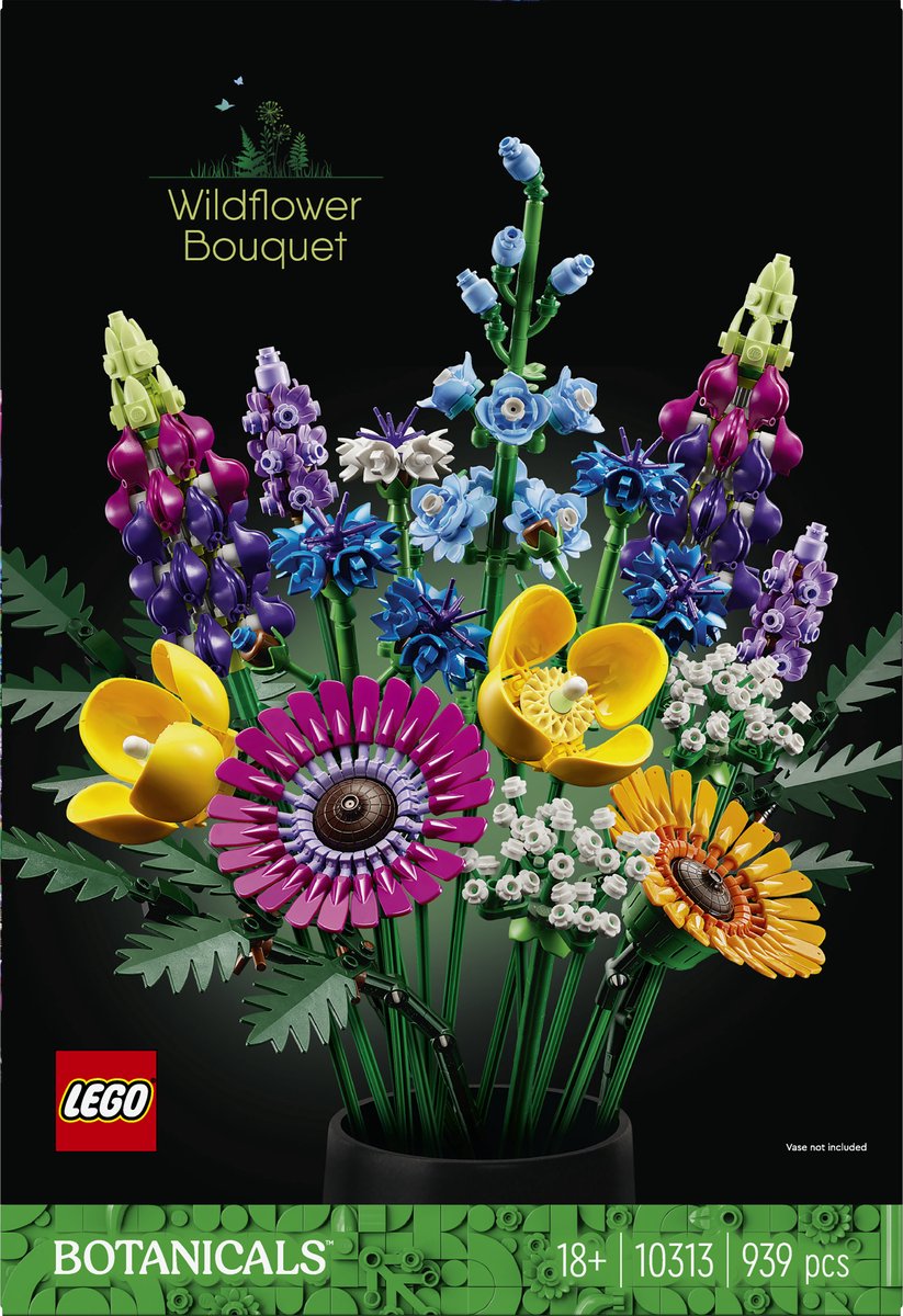 LEGO Icons Wilde Bloemen Boeket Bouwset voor Volwassenen, Botanical Collection - 10313 — afbeelding 23