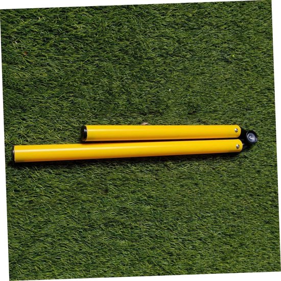 Trainingspalen Set - Sportstokken Dribbelen - Voetbaltraining Verbeteren - Duurzaam Buikspieren Metaal - 100 cm Lengte - Geel — afbeelding 3