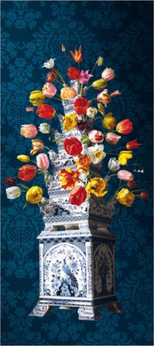Boekenlegger Magnetisch - Bloemstilleven met Tulpenvaas, Roman Reisinger