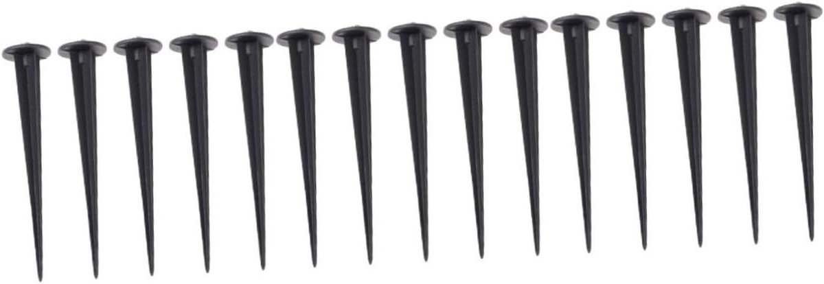 Grondpennen voor verlichting - Buitenverlichting spikes - Gazon decoreren - Waterdicht en roestvrij - 16x3.5CM - Zwart