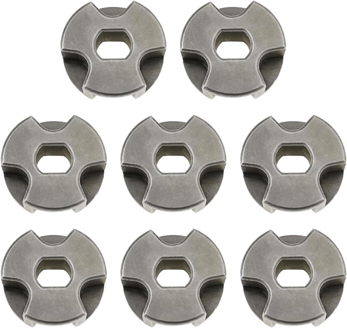 6-tand kettingzaag tandwiel set 3/8 inch, voor DUC256 DUC353 XCU03, metalen aandrijftandwiel met 10 x 8 mm voor elektrische zaag vervangingsdeel (8 stuks)