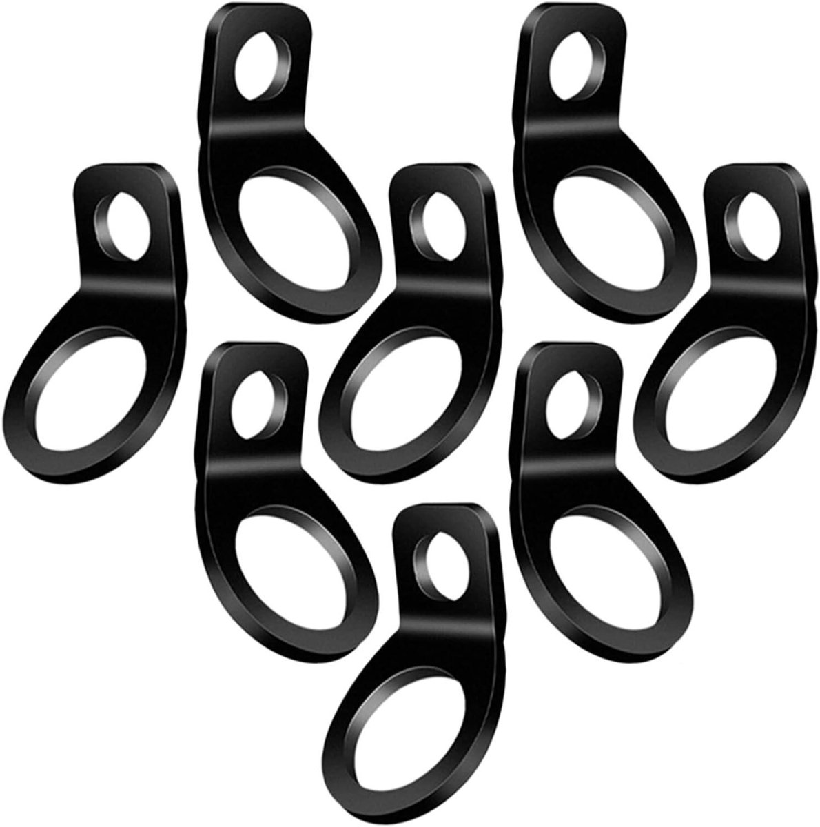 Verankeringsringen Set - Sjorogen - Lading Zekeren - Heavy Duty Metaal - 8 Stuks - Zwart