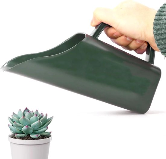 Grondschep, tuinschep, vierkante bodemschep met comfortabele handgreep, platte bodem met fijn gat, lichtgewicht multifunctionele kunststof schep voor tuingereedschap, aquarium, kunststof — afbeelding 5