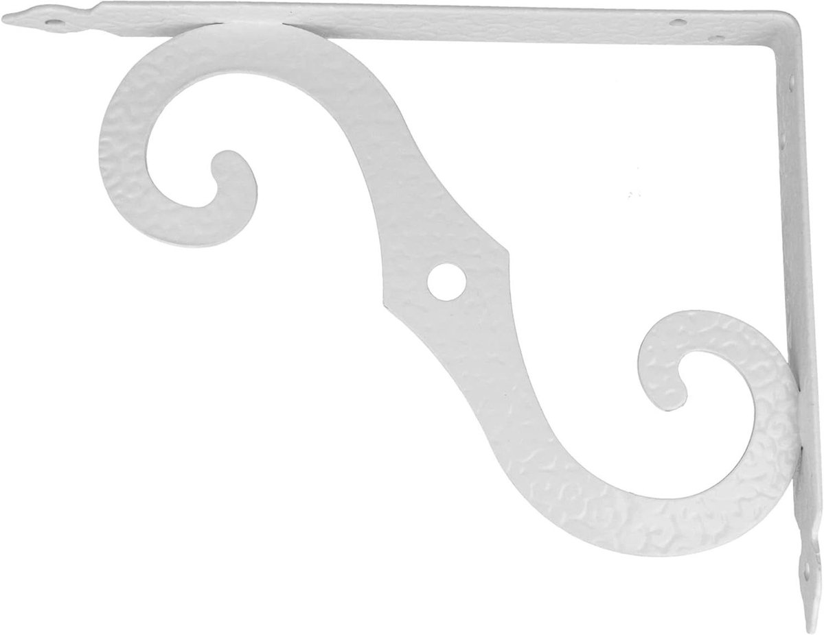 Wandplankbeugel - Planksteun Hoek - Planken Ophangen - Stevig Staal Ontwerp - 250x190 mm - Wit