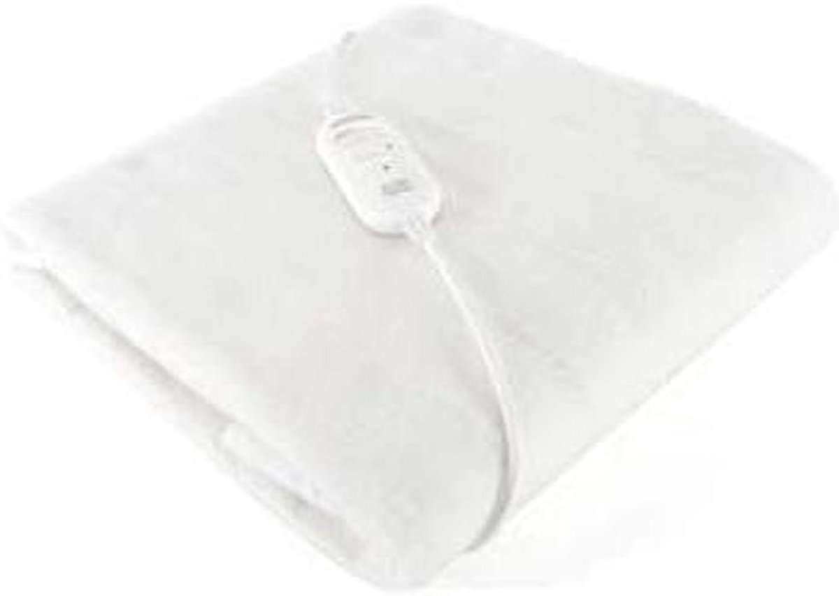 Elektrische Deken - Verwarmde Onderdeken - Warm en Gezellig - Machinewasbaar Fleece - 160x150 cm - Wit