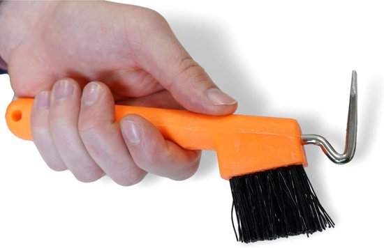 Hoefkrabber Paard - Hefreiniger Geiten - Paardenverzorging - Ergonomische Grip - 1 Stuk - Neon Oranje Hoefkrabber Paard - Hefreiniger Geiten - Paardenverzorging - Ergonomische Grip - 1 Stuk - Neon Oranje