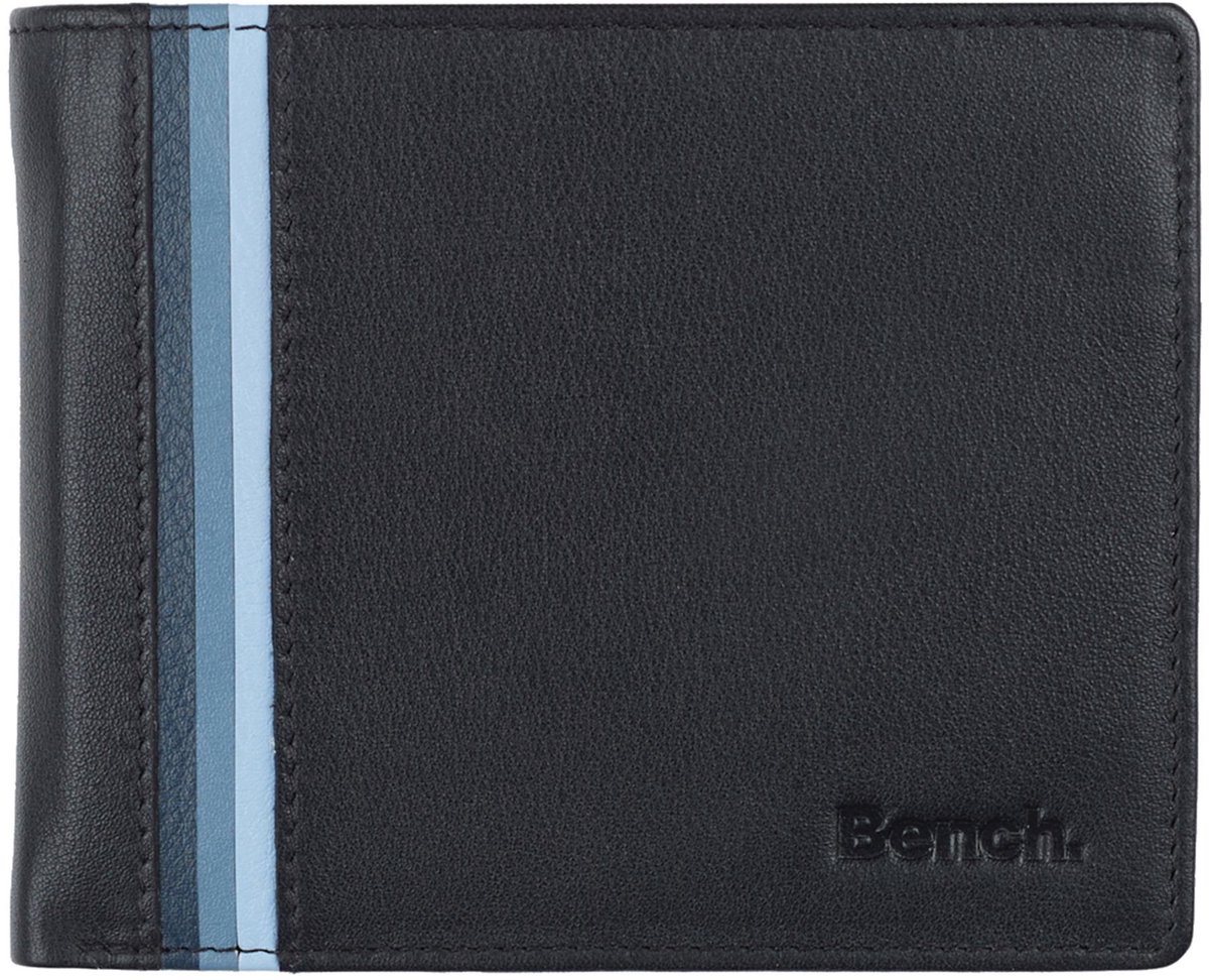 Bench Portemonnee RFID Leer 11 cm - Jongens - Horizontaal - schwarz