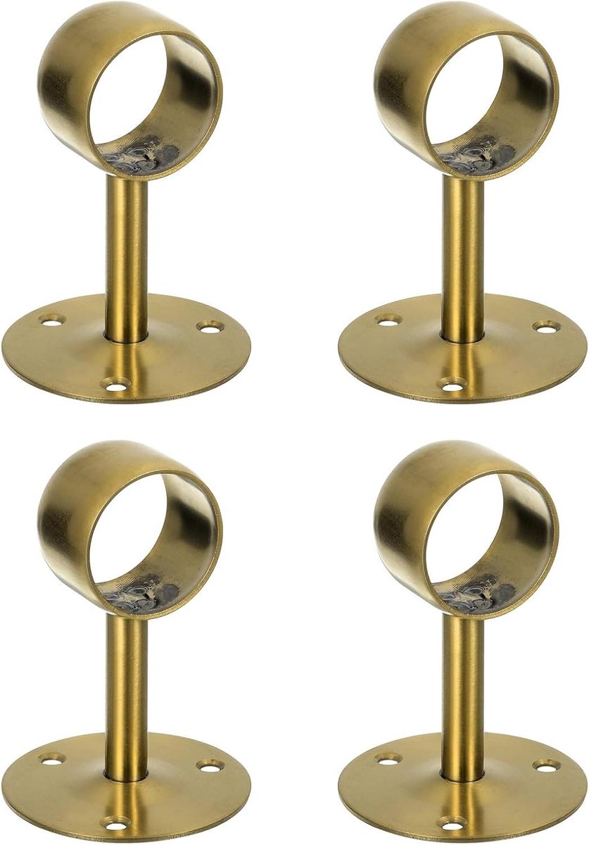 Gordijnroedehouders - Stanghouders Kaststang - Ophangen Kleding - Roestvrij Staal - 15 inch - Goud