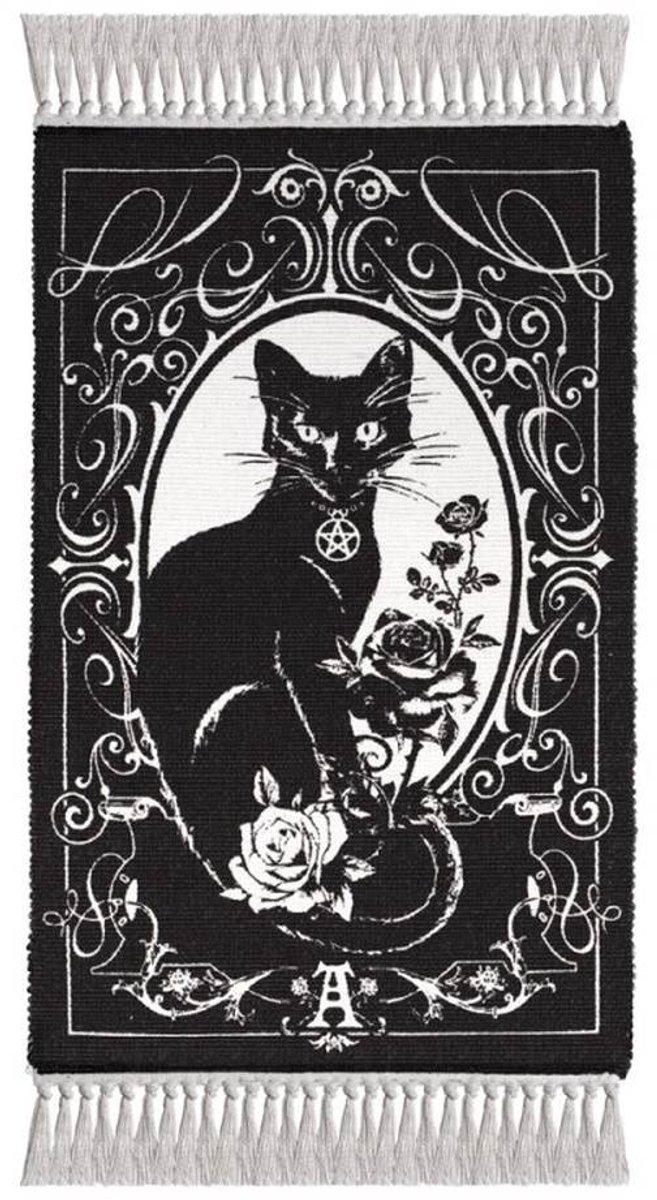 Alchemy - Paracelsus The Philosopher's Familiar Mat/vloerkleed - Zwart