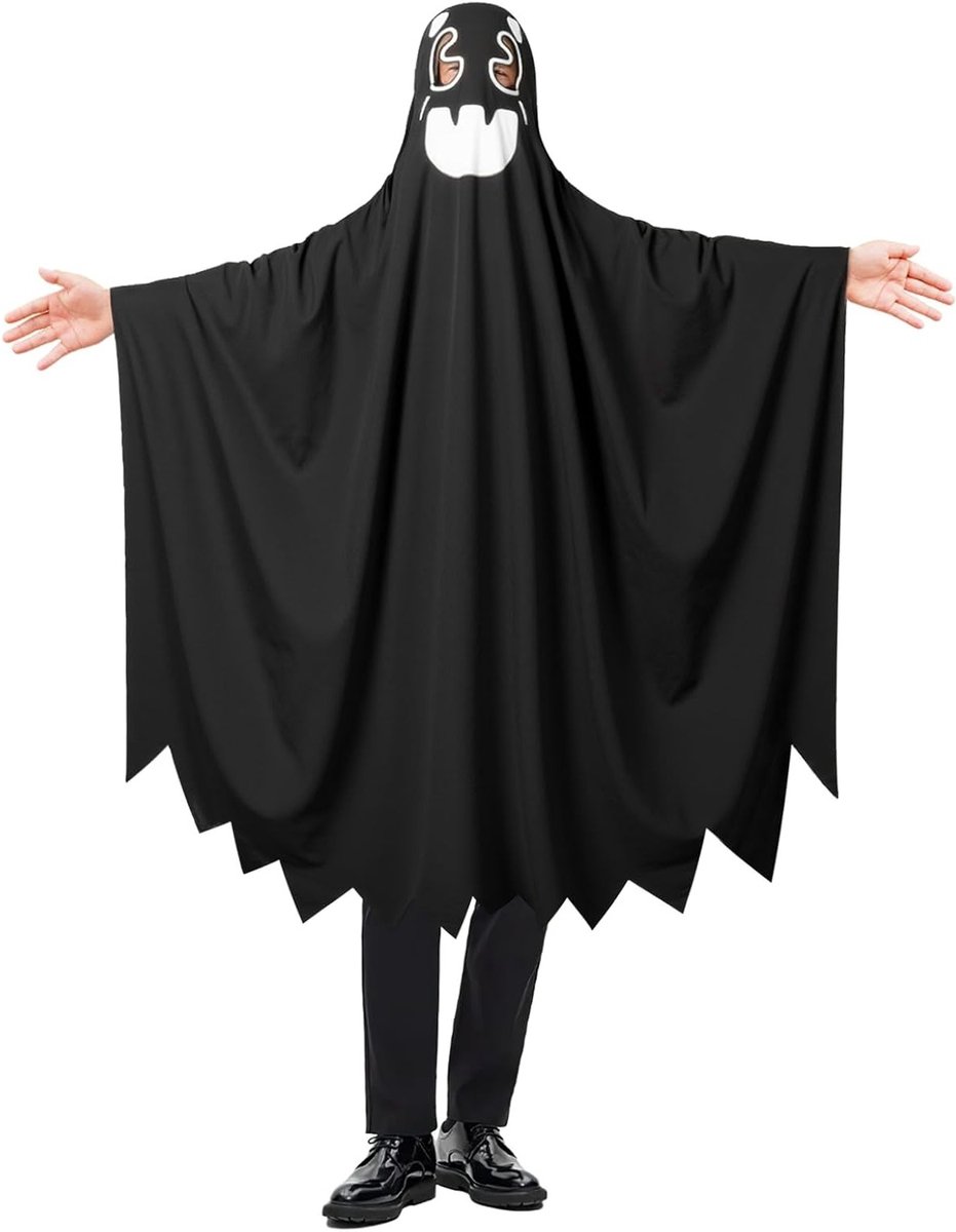 Spookkostuum voor Jongens en Meisjes, Perfect voor Halloween en Trick or Treat, Volledige Hoofdbedekking, Uniek Spookthema, Carnaval en Cosplay, Eén Maat