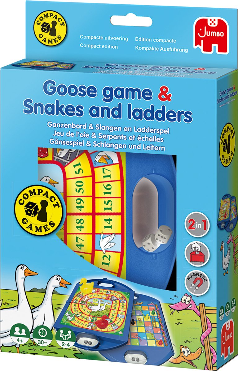 Jumbo - Ganzenbord & Slang en Ladderspel - Reiseditie - Ideaal reisspel vanaf 4 jaar — afbeelding 2