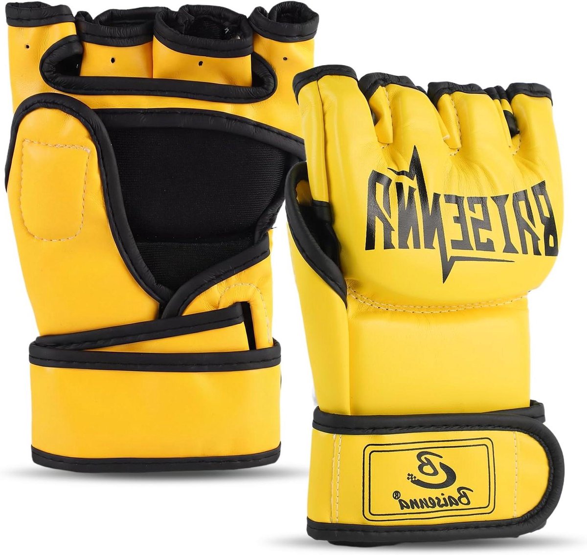 Bokshandschoenen - Vechtsport handschoenen - Intensieve training - Verstelbare klittenbandsluiting - One size - Oranje