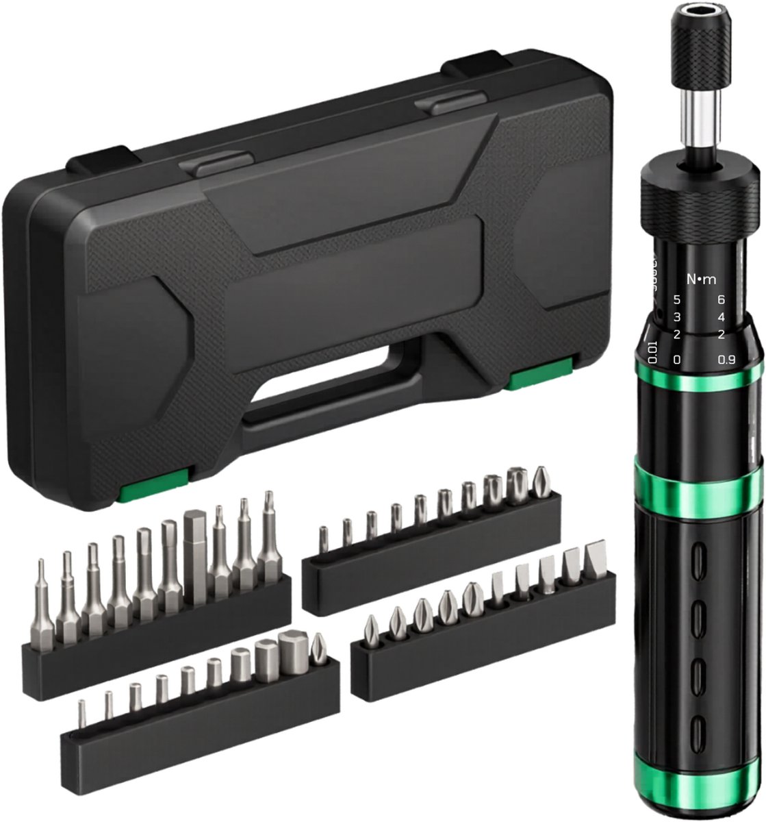 HEZIVO® Momentschroevendraaier - Draaimomentsleutel - 1-6 Nm - 41-delige Set