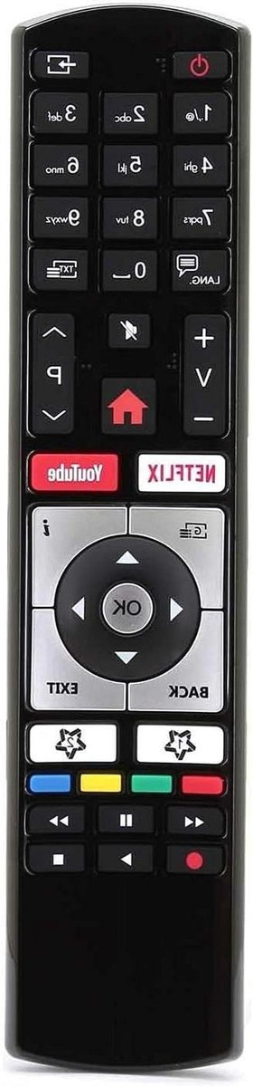 Afstandsbediening - Universele afstandsbediening - TV bedienen - Geen programmering nodig - 10 Meter bereik - Zwart